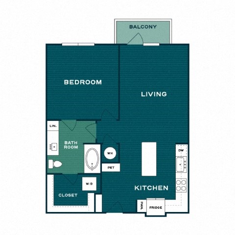 floor plan of the first level of a two story apartment building